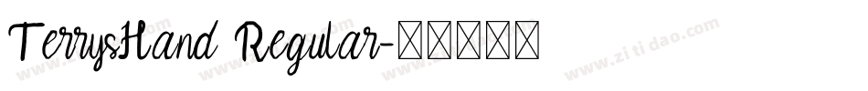 TerrysHand Regular字体转换